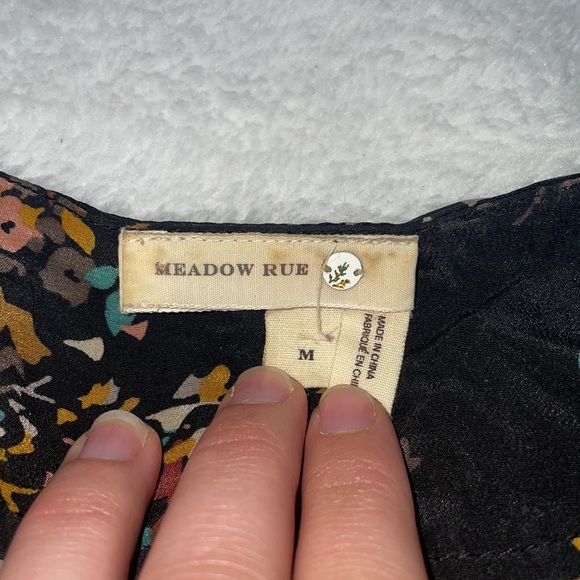 Meadow Rue Floral-Print Crepe Cardigan- Medium - Picture 4 of 5